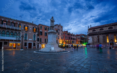 Fotomural Santo Stefano square in Venice, Italy.