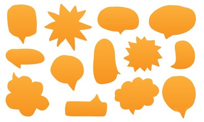 Sticker - Doodle chat clouds. Hand drawn speech bubbles