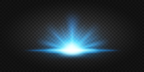 Wall Mural - Blue Rays rising on transparent background. Suitable for product advertising, product design, and other