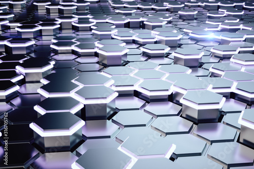 Creative digital honeycomb background.