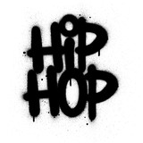 Fototapeta Młodzieżowe - graffiti hip hop text sprayed in black over white