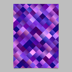Poster - Colorful geometrical square pattern flyer background template - abstract vector stationery graphic