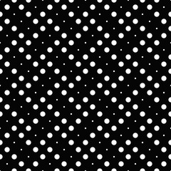 Poster - Black and white geometrical circle pattern background - monochrome vector illustration