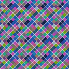 Poster - Geometrical pastel square pattern background - abstract multicolor vector graphic