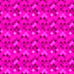 Poster - Seamless geometrical square pattern background - deep pink vector graphic design from diagonal squares