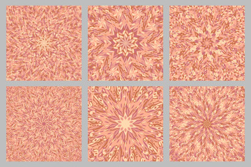 Poster - Dynamic tiled mosaic pattern background collection - abstract hypnotic psychedelic vector designs