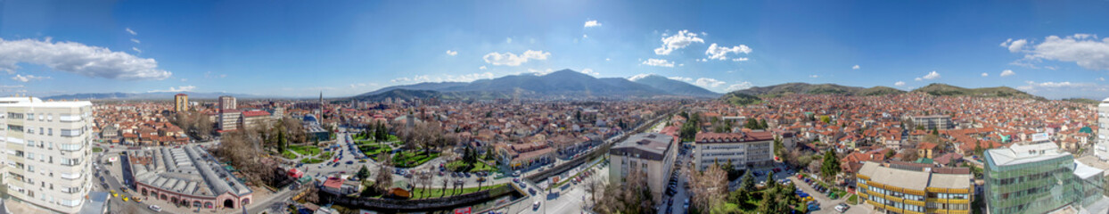 Wall Mural - Bitola, Macedonia (Битола, Македонија), - panoramic view towards Pelister