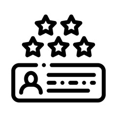 Poster - Review Stars Icon Vector. Outline Review Stars Sign. Isolated Contour Symbol Illustration