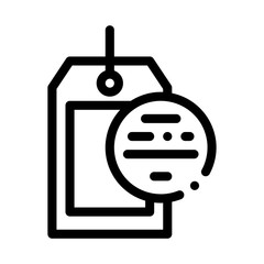 Poster - Blank Label Icon Vector. Outline Blank Label Sign. Isolated Contour Symbol Illustration