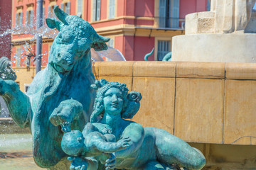 Wall Mural - bull statue in nice france