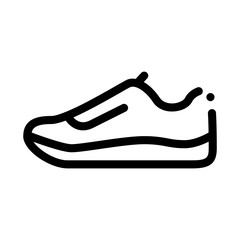 Wall Mural - Sneaker Shoe Icon Vector. Outline Sneaker Shoe Sign. Isolated Contour Symbol Illustration