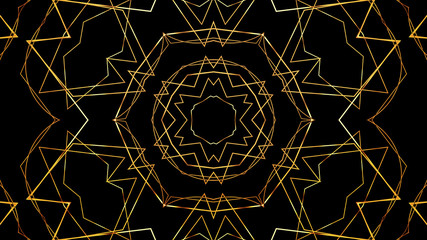 Wall Mural - 20s retro style. abstract art deco style linear geometric gold pattern 1920s vintage background. sea