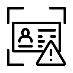 Poster - Fake Document Icon Vector. Outline Fake Document Sign. Isolated Contour Symbol Illustration
