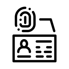 Poster - Fingerprint Scan Icon Vector. Outline Fingerprint Scan Sign. Isolated Contour Symbol Illustration