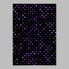 Fototapete - Pentagram star pattern poster design - vector document background graphic