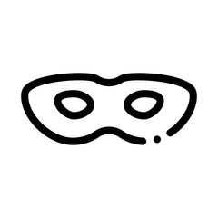 Poster - Sex Face Mask Icon Vector. Outline Sex Face Mask Sign. Isolated Contour Symbol Illustration