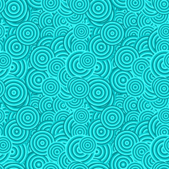 Poster - Geometrical seamless concentric ring pattern background - vector graphic