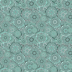 Poster - Abstract seamless stylized flower pattern - vector floral design background