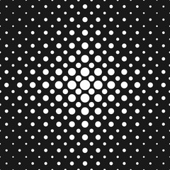 Poster - Monochrome halftone dot pattern background - abstract geometric vector design
