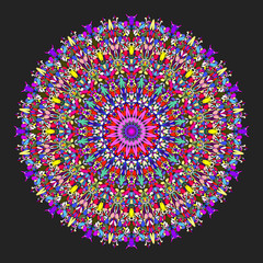 Poster - Floral mandala - abstract circular vector graphic design