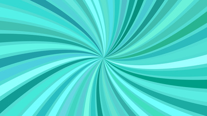Poster - Turquoise hypnotic abstract striped spiral background design - vector graphic with swirling rays