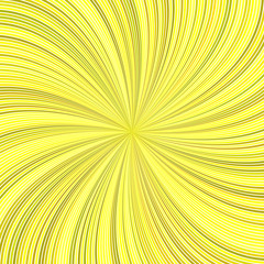 Poster - Yellow abstract psychedelic spiral burst stripe background - vector graphic design