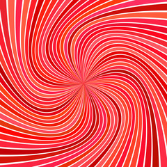 Poster - Red hypnotic abstract spiral stripe background - vector curved burst design