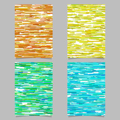 Poster - Horizontal stripe design background brochure template set - abstract vector flyer illustrations