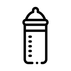 Aufkleber - feeding bottle icon vector. outline feeding bottle sign. isolated contour symbol illustration