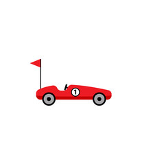Soap Box Car Icon. Clipart Image Isolated On White Background