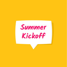 Summer Kickoff Design. Clipart Image Isolated On White Background