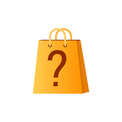 Canvas Print - Mystery prize shopping bag icon. Clipart image isolated on white background