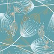 Vintage dandelion seamless, great design for any purposes. Beautiful vector illustration. Vintage decorative element. Seamless flower pattern. Decorative dandelion wallpaper.
