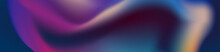 Abstract Dark Smooth Liquid Waves Futuristic Web Banner Design. Blurred Fluid Wavy Background. Vector Illustration
