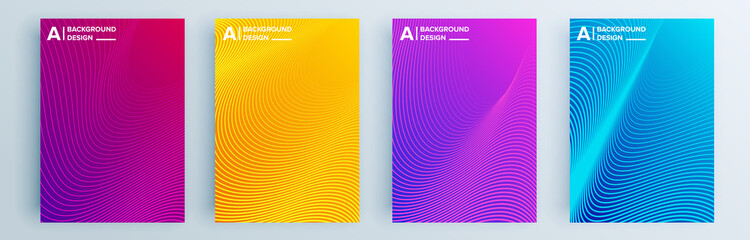 Modern abstract covers set, minimal covers design. Colorful geometric background, vector illustration.