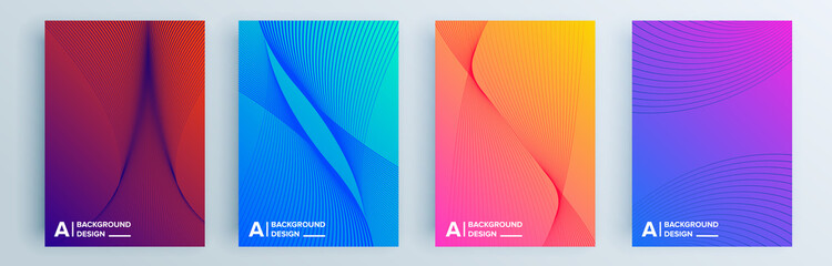 Modern abstract covers set, minimal covers design. Colorful geometric background, vector illustration.