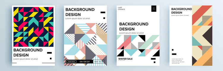 modern abstract covers set, minimal covers design. colorful geometric background, vector illustratio