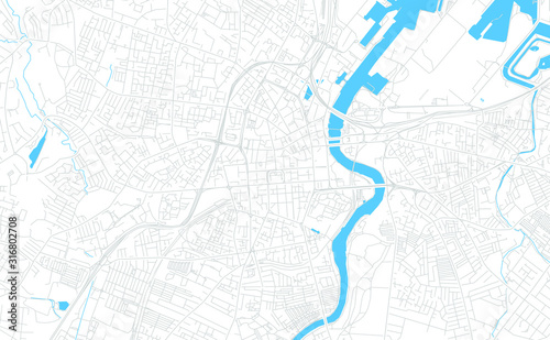 Fotomural Belfast, Nordirland bright vector map