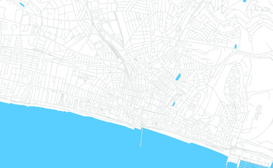 Brighton and Hove, England bright vector map