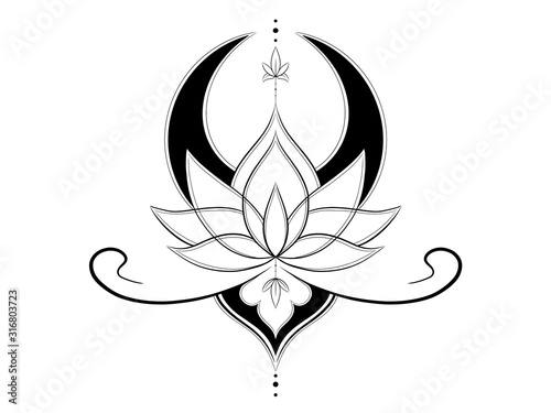 Black and white lotos