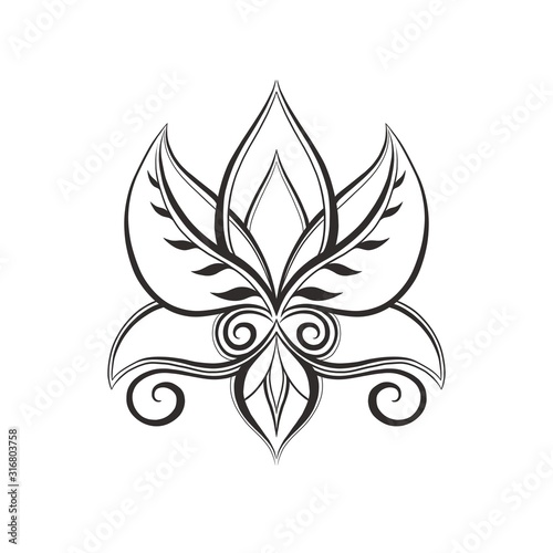 Black and white lotos