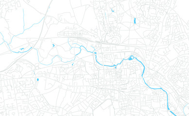  Colchester, England bright vector map