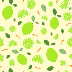  Citrus pattern. Lime. Seamless pattern background. Lemones texture vector.