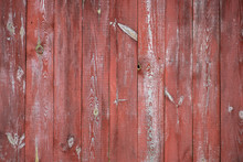 Vintage Wood Background. Grunge Wooden Weathered Oak Or Pine Textured Planks. Horizontal Color Flatlay Photography Of Aged Brown Or Red Color Wooden Fence.