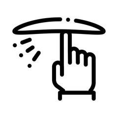 Poster - Twist Dough Hand Icon Vector. Outline Twist Dough Hand Sign. Isolated Contour Symbol Illustration