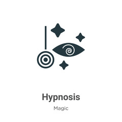 Poster - Hypnosis glyph icon vector on white background. Flat vector hypnosis icon symbol sign from modern magic collection for mobile concept and web apps design.
