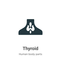 Poster - Thyroid glyph icon vector on white background. Flat vector thyroid icon symbol sign from modern human body parts collection for mobile concept and web apps design.