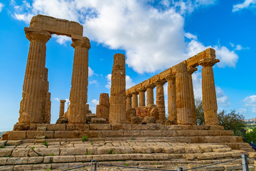 Wall Mural - Temple of Juno (Tempio di Giunone) Hera. Valle dei Templi (Valley of the Temples). Agrigento Sicily Italy.