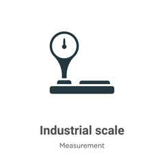 Poster - Industrial scale glyph icon vector on white background. Flat vector industrial scale icon symbol sign from modern measurement collection for mobile concept and web apps design.