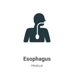 Poster - esophagus glyph icon vector on white background. flat vector esophagus icon symbol sign from modern 